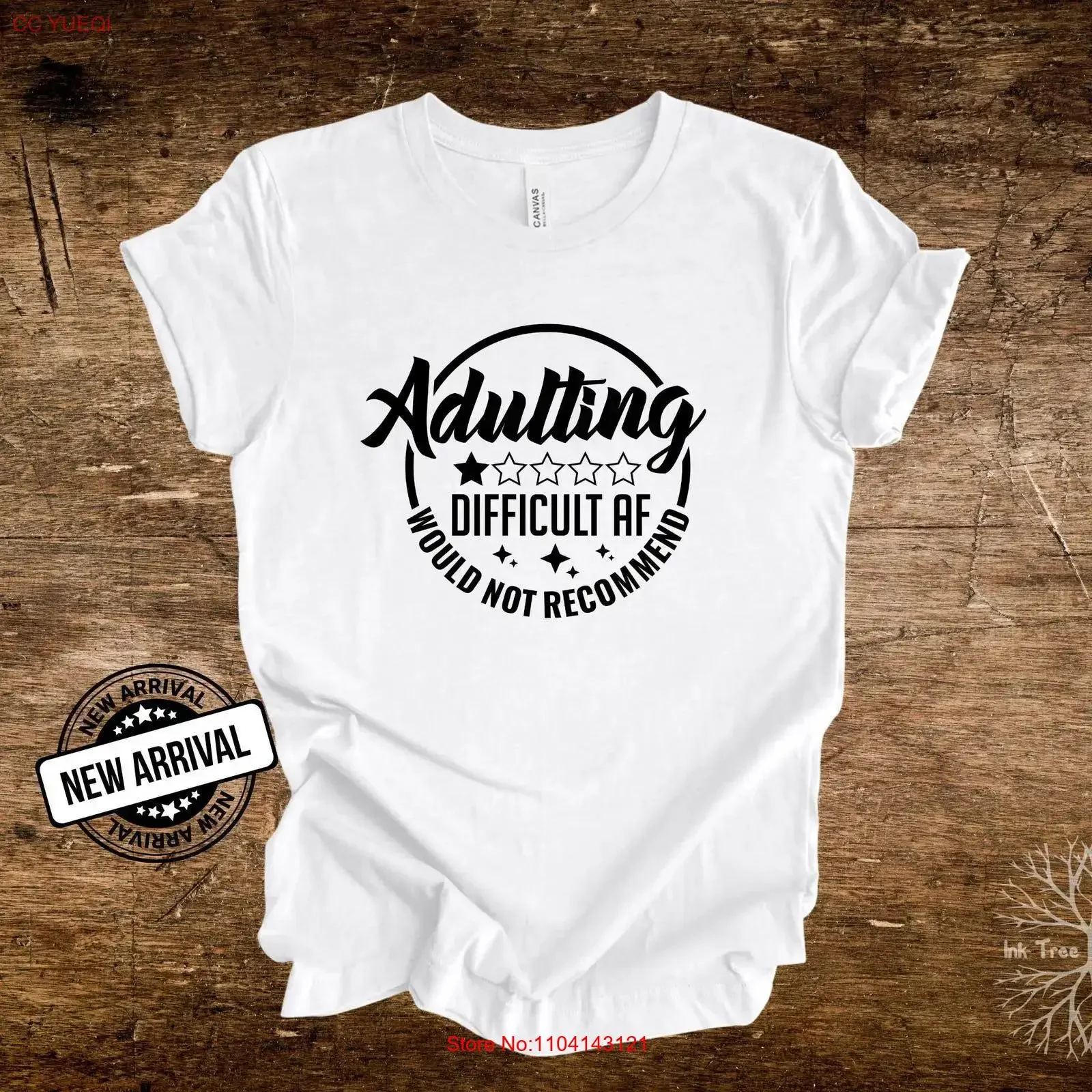 Adulting is Difficult AF T Shirt for Men and Women Funny New Grads Casual Wear Birthday Humor Everyday Comfort vintage Washed