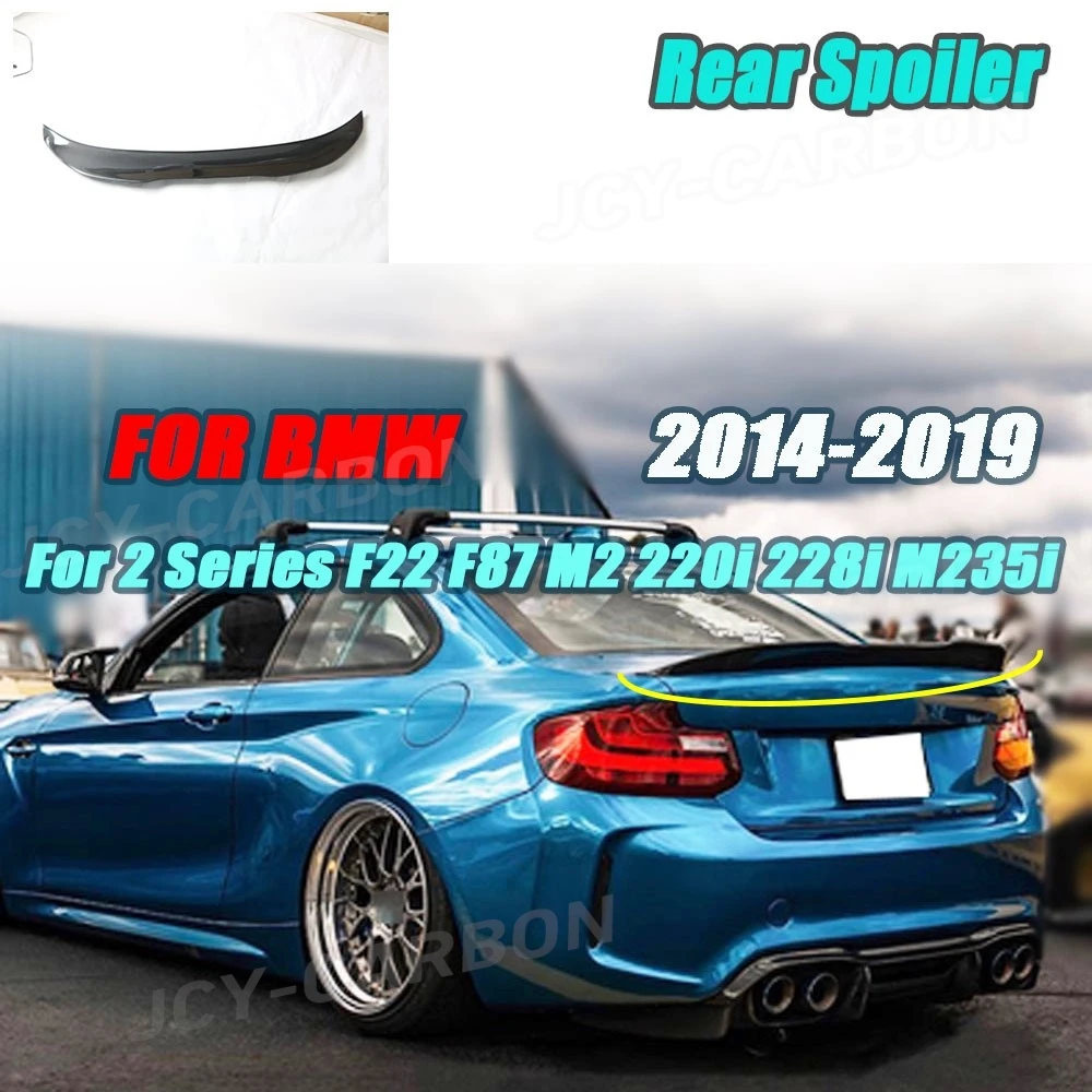 

JCYECF Углеродное волокно FRP Задний спойлер Утка Крылья для BMW 2 серии F22 F87 M2 220i 228i M235i 2014-2019 Задний багажник багажника