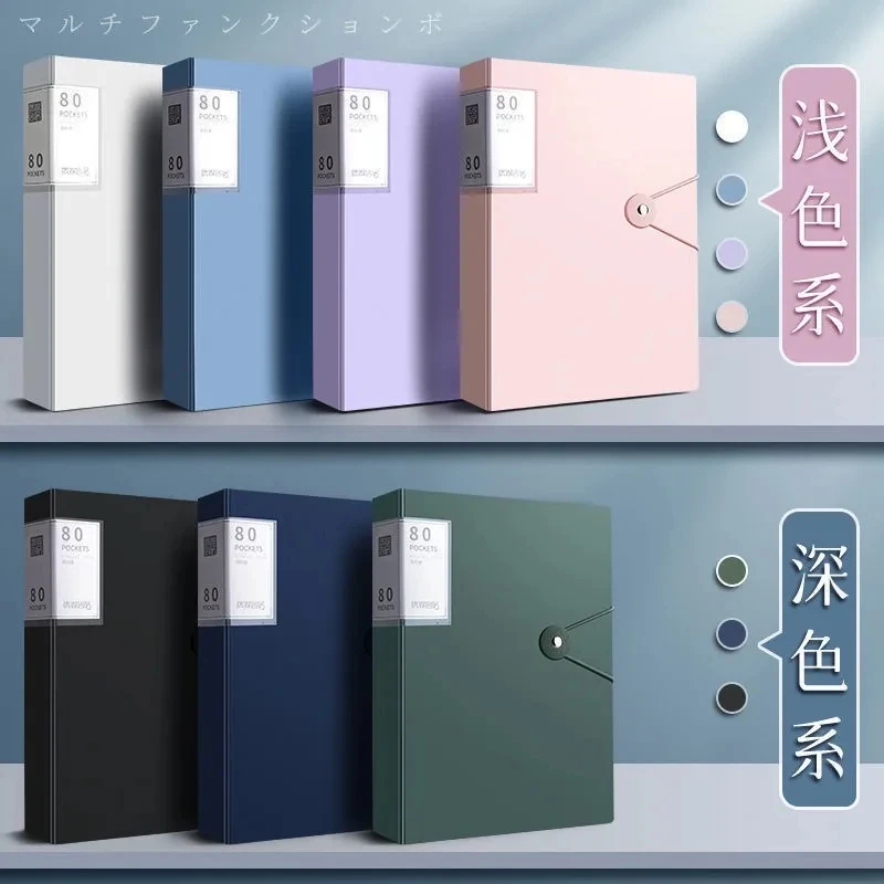 A4 100 Pockets 160/Sides Display Book Paper Document Holder, Business Presentation Book Presentation Folder