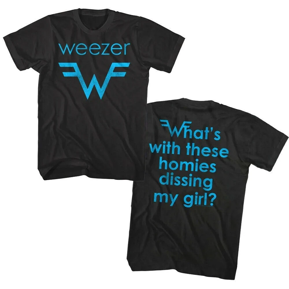 Camiseta Weezer O que é com esses casas distando minha garota Camisetas de verão masculinas e femininas soltas e respiráveis