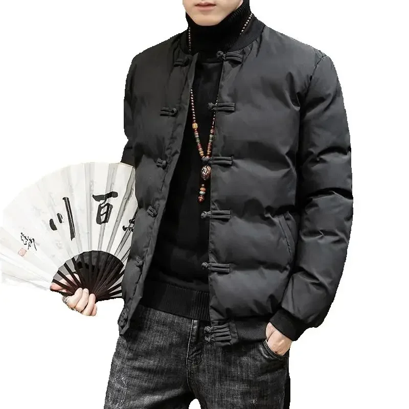 Short Padded Jacket Men Golf Wear 2024 Autumn Winter New Authentic Golf Jacket Chinese Style Casual Coat Men's Golf Clothing