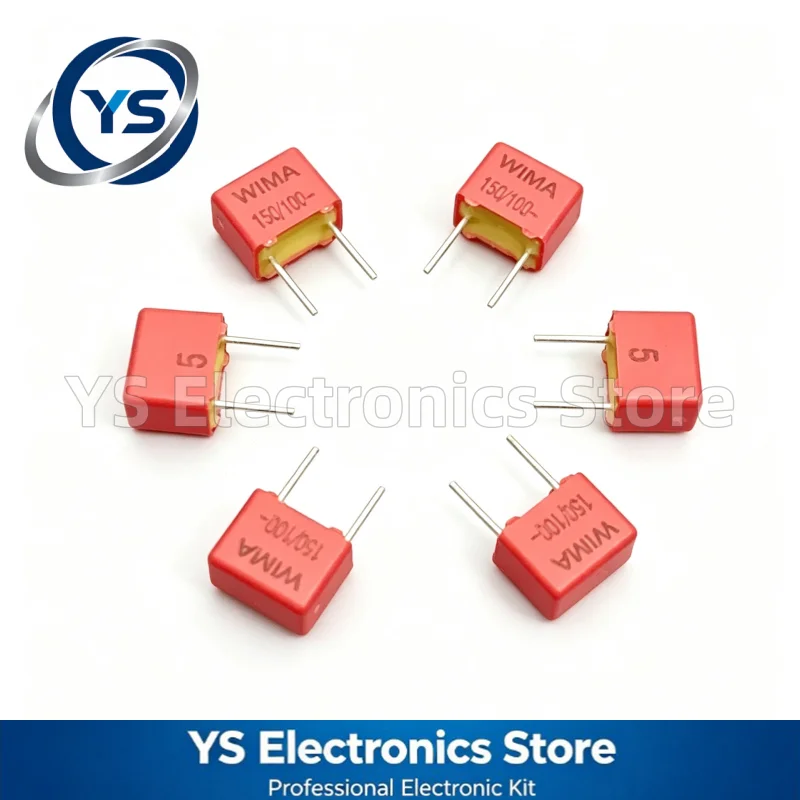 10-100pcs WIMA FKP2 RED 100V150PF 100V 0.00015UF 150PF 151 100V151 5mm Film Capacitor Hi-Fi Audio Capacitors NEW and Original