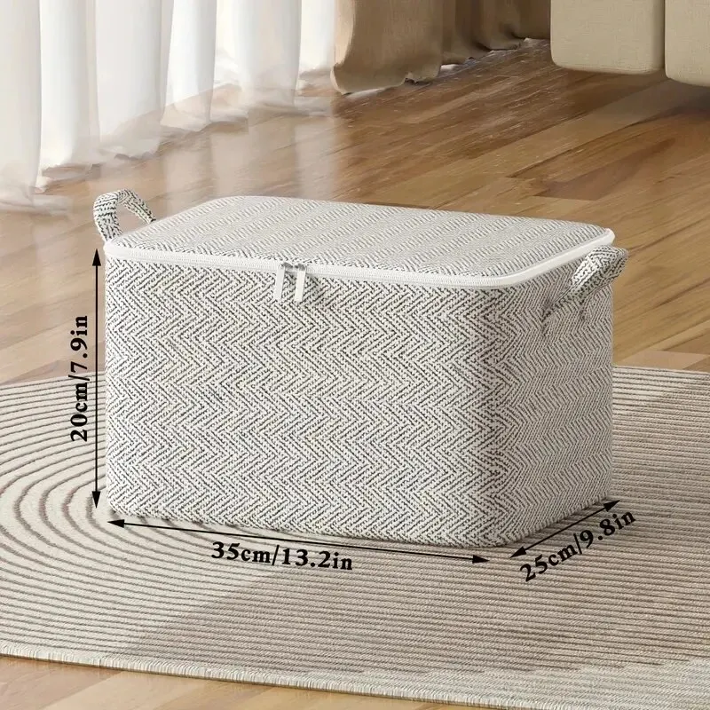 1pc Household Large Capacity Storage Bag Non-woven Material, Closet Wardrobe Organizer Can Be Used For Quilt Clothing, Toys image 3