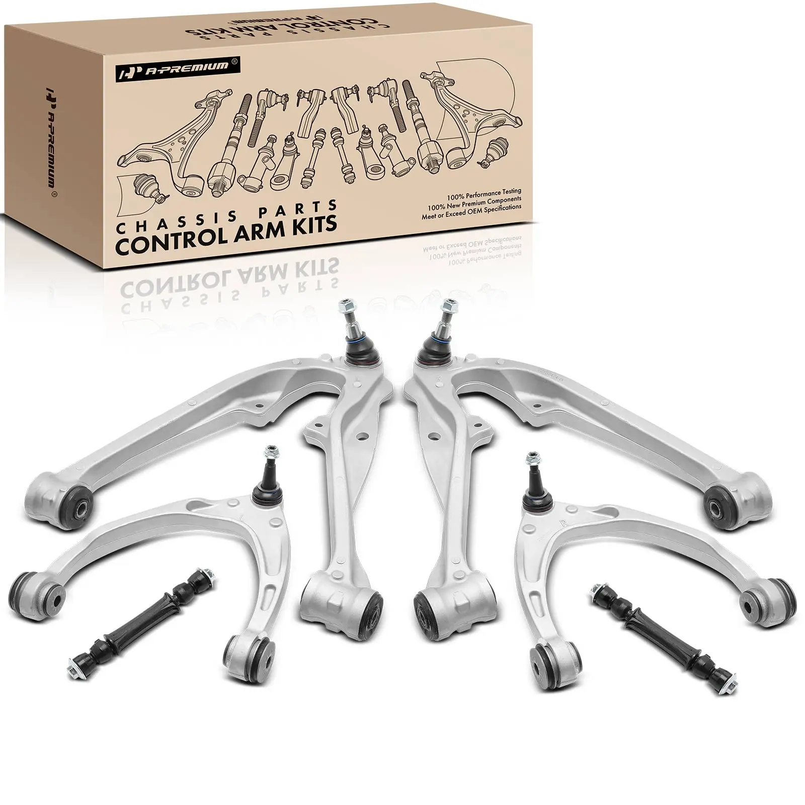 A-Premium 6x Front Control Arm & Ball Joint Assembly Sway Bar Link for Chevrolet Silverado 1500 14-16 GMC Sierra 1500 14-16