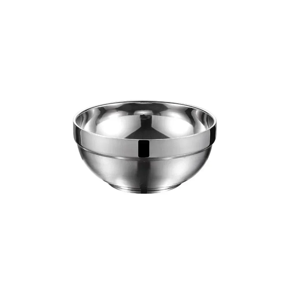 1pc Stainless Steel Bowls Double Layer Insulation Deep Dish Tableware Kitchen Tools And Gadgets For Salad Rice Sauce