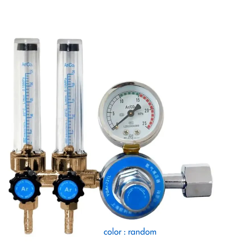 Argon Gas Flowmeter Regulator Shock-Proof Pressure Reducer Gauge Single / Double Tube Flowmeter For Argon Arc Welding, редуктор