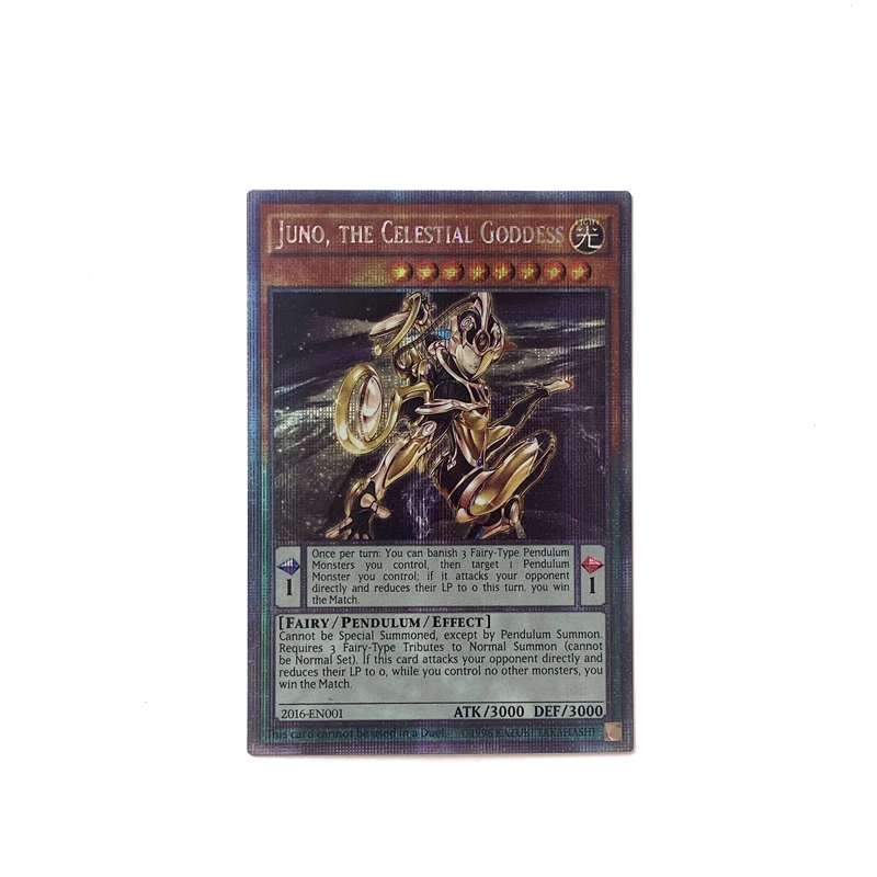 ORICA YUGIOH tarjetas Proxy DIY, tarjetas de Anime no originales, versión en inglés, Shelga, el señor de la guerra triple, Juno, la diosa Celestial