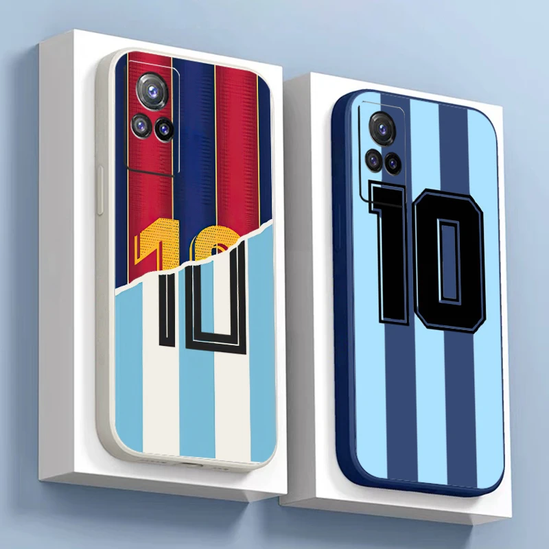 Football Number 10 Jersey Phone Case For VIVO Y91 Y85 Y83 Y79 Y77 Y76S Y75 Y73 Y73S Y72 Y70S Y67 Y66 Y35 Y53