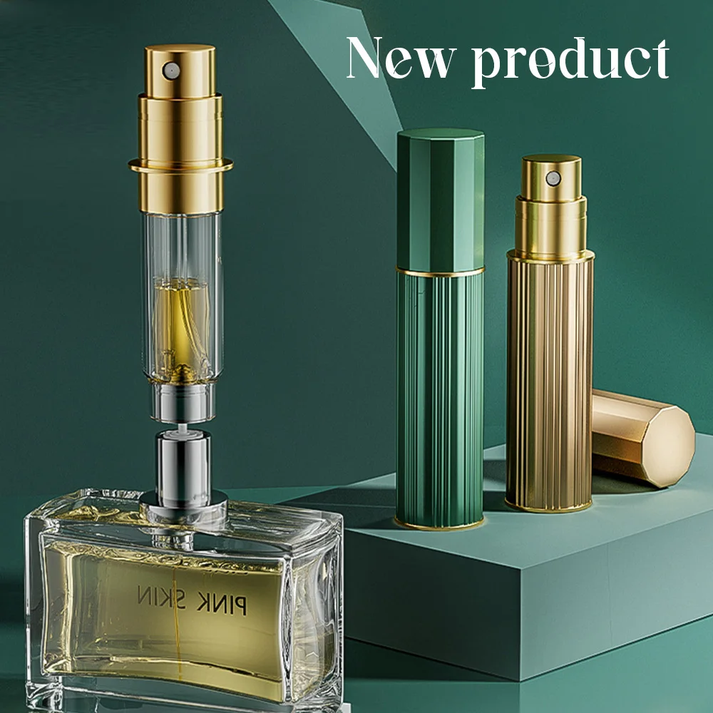 旅行用香水噴霧器,詰め替え可能,空,ポータブル,男性と女性用のミニ噴霧器,化粧品容器,5ml