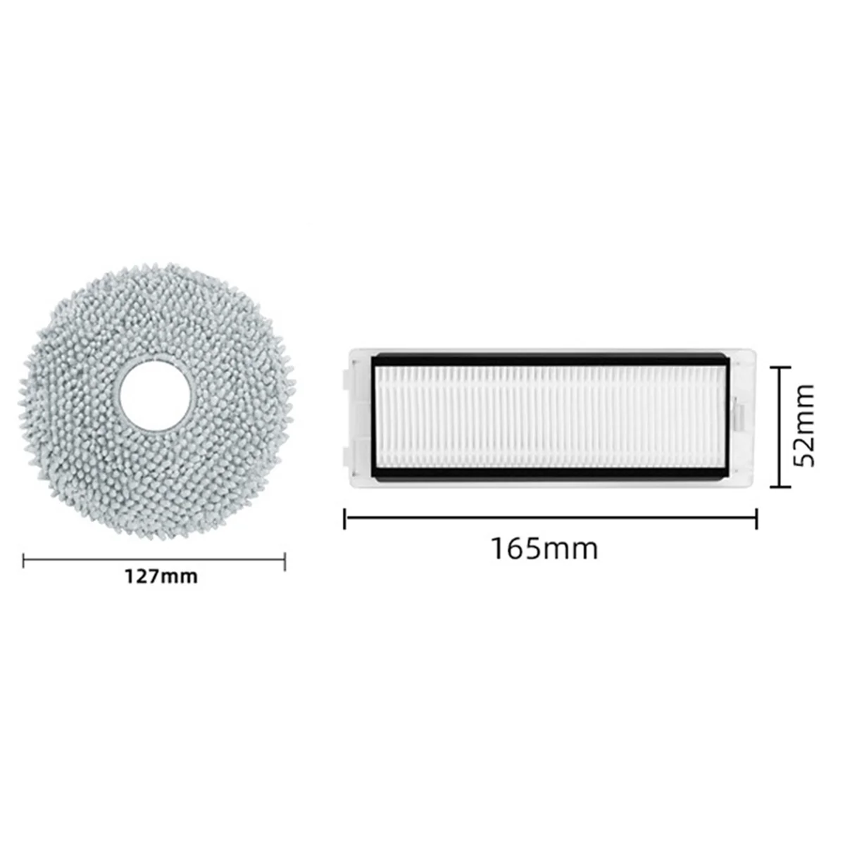 For Roborock Q Revo / P10 Robot Vacuums Cleaner Accessory Side Brush Hepa Filter Mop Cloths Spare Part