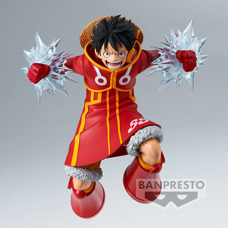 New Bandai Genuine One Piece Banpresto BRC Dandong Island Luffy Battle Moment Model Figurine Desktop Ornaments Peripheral Gift