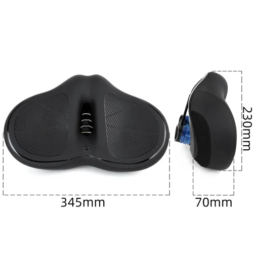 Imagen 2 del producto Asiento de bicicleta de gran tamaño, sillín ancho para bicicleta, diseño novedoso de respaldo, ajuste Universal, bicicleta estática o cojín para asiento de bicicleta estacionaria de carretera