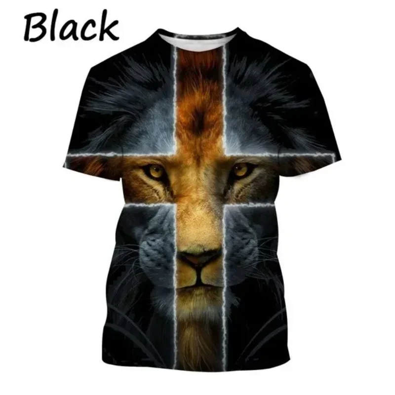 Fashion Men Clothing New Animal Lion 3D Print T-shirt Unisex Cool Casual Oversized T Shirt Hip Hop Harajuku Street Tops Tees