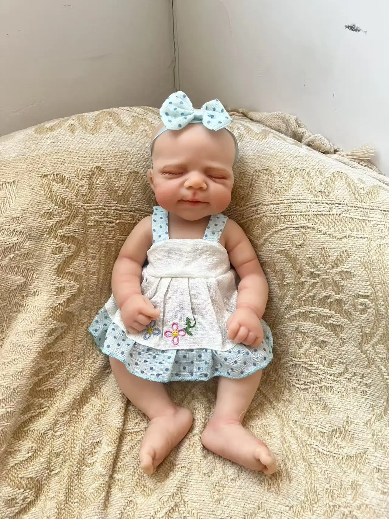 12인치 30CM 부드러운 실리콘 베이비 돌 리본 파스칼 슈퍼 엘라스틱 스퀴시 실물 같은 신생아 여자아이 피부 페인팅 장난감