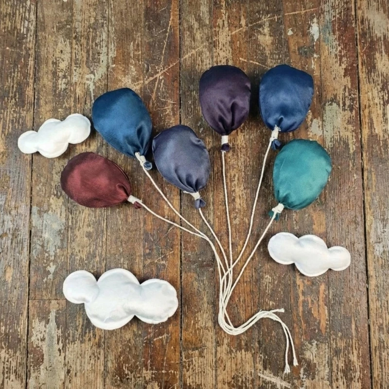  Baby Shower Decorations Balloon Cloud Photo Booth Props Fabric for Baby Pictures