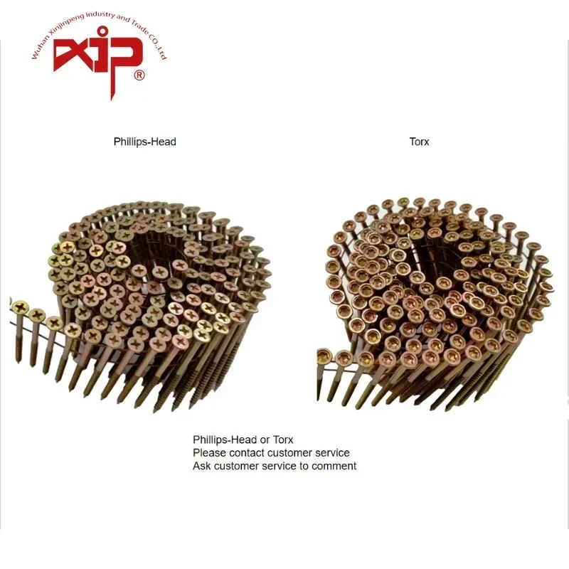 

Coil Nails Screws Fasteners Wooden Countersunk Yellow Zinc Plated Chipboard Screws