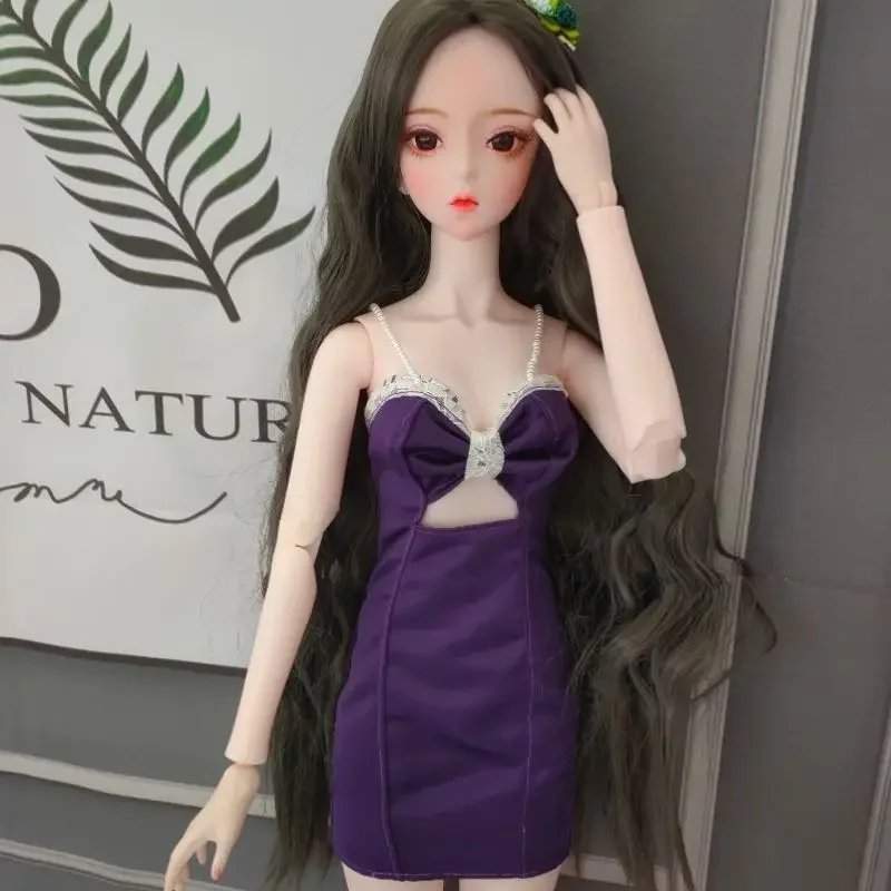 

New 45cm 60cm Doll's Clothes for 1/3 1/4 Bjd Doll Fashion Clothing Diy Girl Toys Dress Up Kid Children Doll Accessories, No Doll