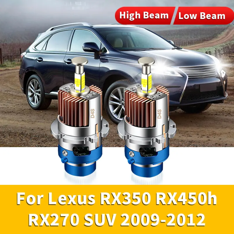 

2 шт. для Lexus RX350 RX450h RX270 SUV 2009-2012 светодиодные лампы Canbus фары 32000Lm 35W 6000K белые супер яркие ксеноновые лампы