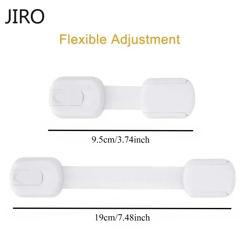 6 قطع قفل حزام أمان للأطفال، مناسب للخزائن والأدراج والحمامات والثلاجات وما إلى ذلك. وسادة لاصقة. تركيب بدون حفر