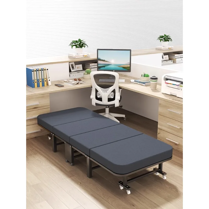 Premium folding bed office lunch break single bed high-end portable style simple nap noon rest nap bed