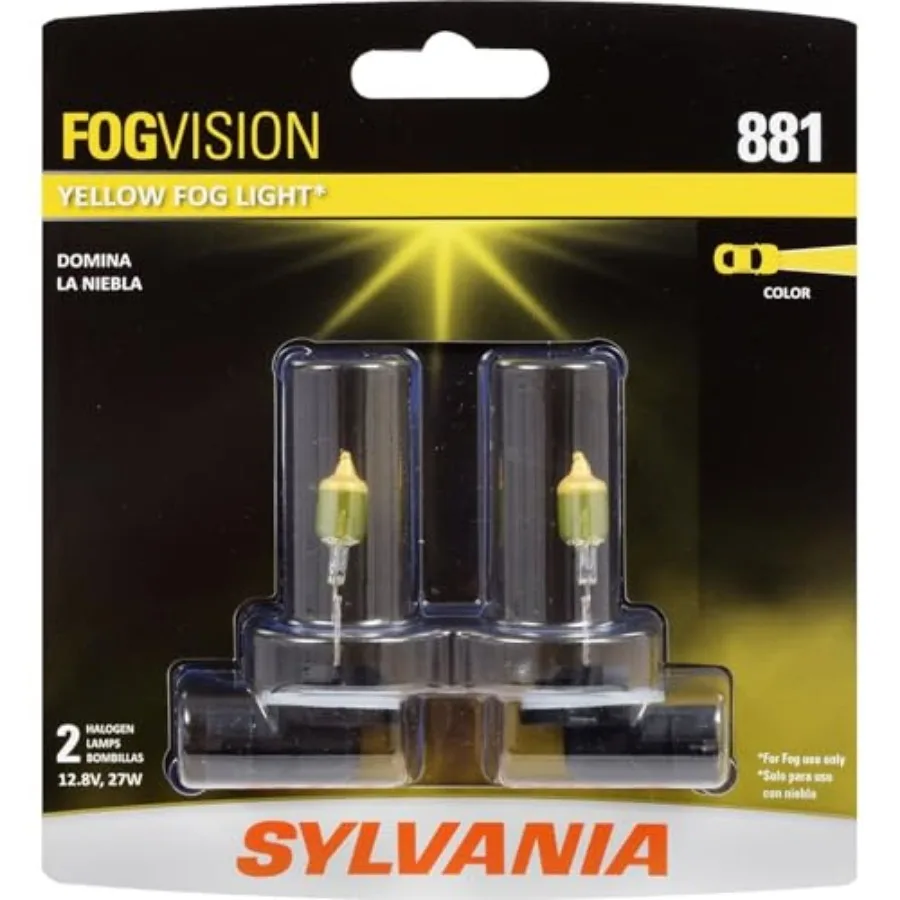 

- 881 Fog Vision - High Performance Yellow Halogen Fog Lights Sleek Style and Improved Safety Street Legal For Fog Use Only Con