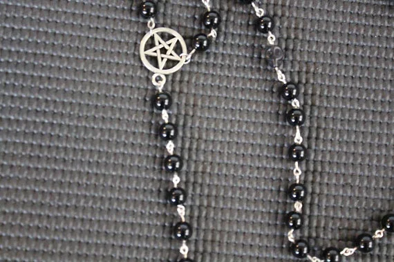 Gothic rosary // gothic jewelry // alchemy gothic jewellery // occult jewelry // occult necklace // satanic cross necklace