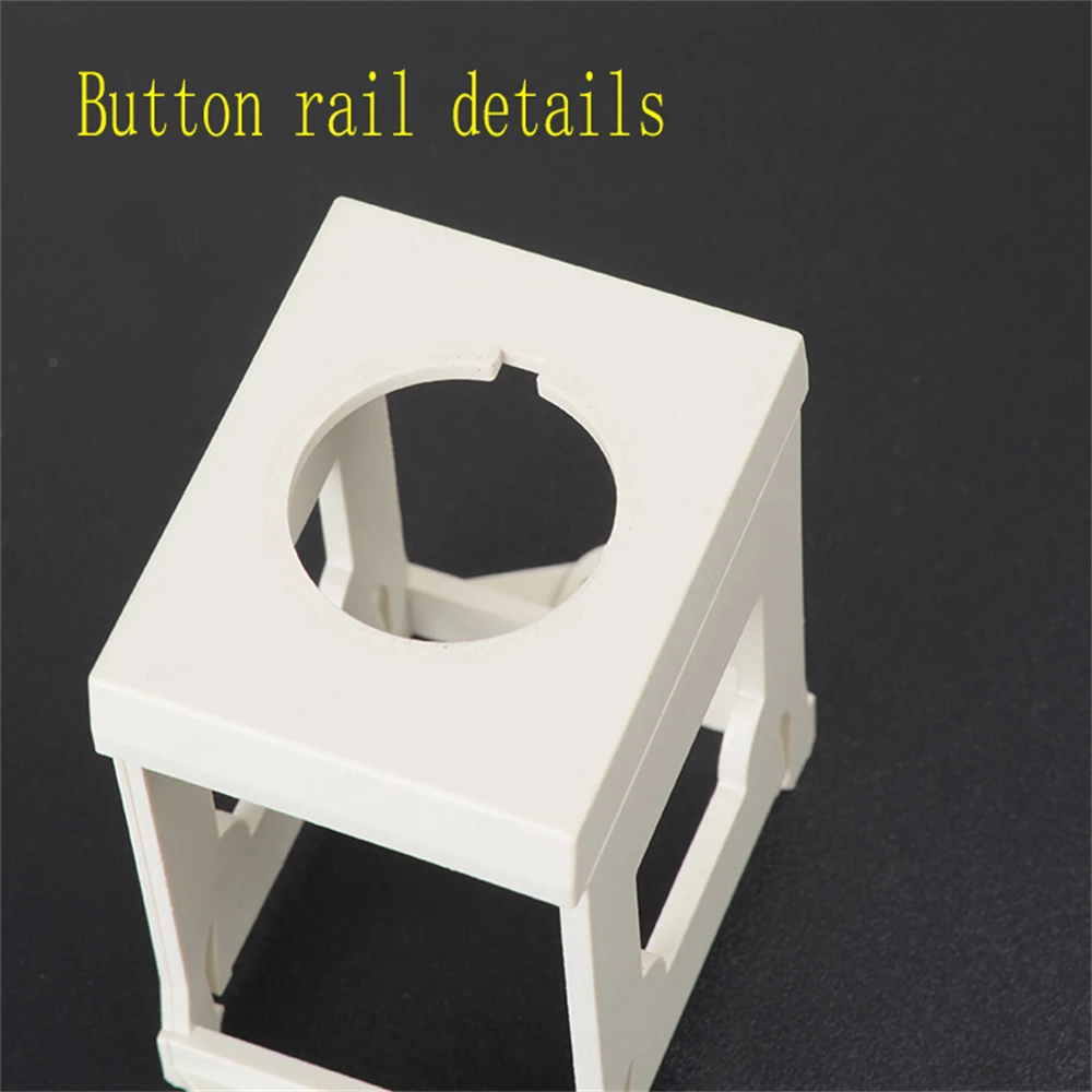 1 PCS Button Protective Cover,Guide Rail Mounting Bracket For Buttons, 22mm Button Switch Indicator Light , Emergency Stop Seat