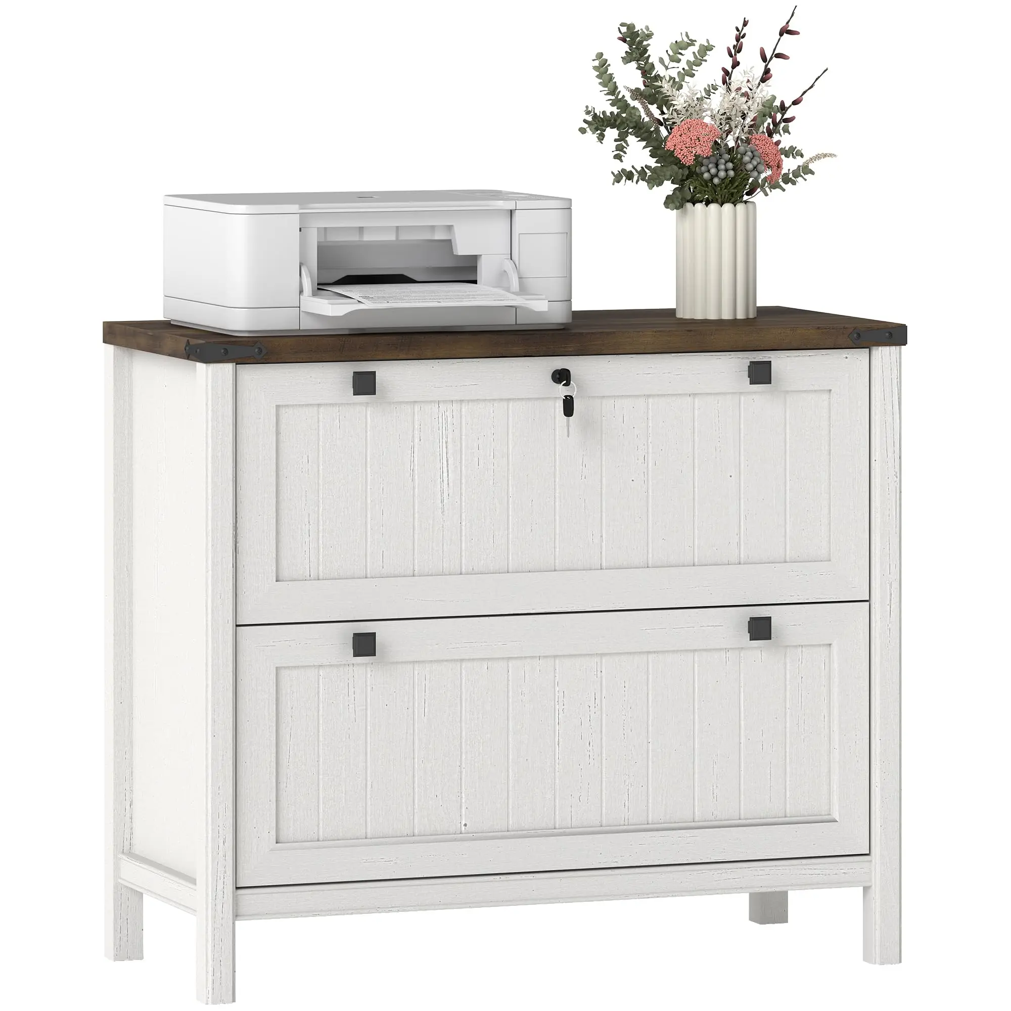 2-Drawer Lockable Lateral File Cabinet ,Filing Cabinets for Home Office