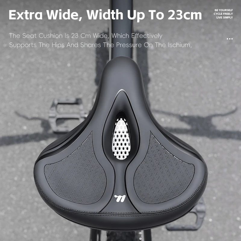 WEST BIKING Bicycle Saddle Comfortable Soft High-Density Sponge Bike Seat Cushion Double-Layer Shock-Absorbing Bike Seat
