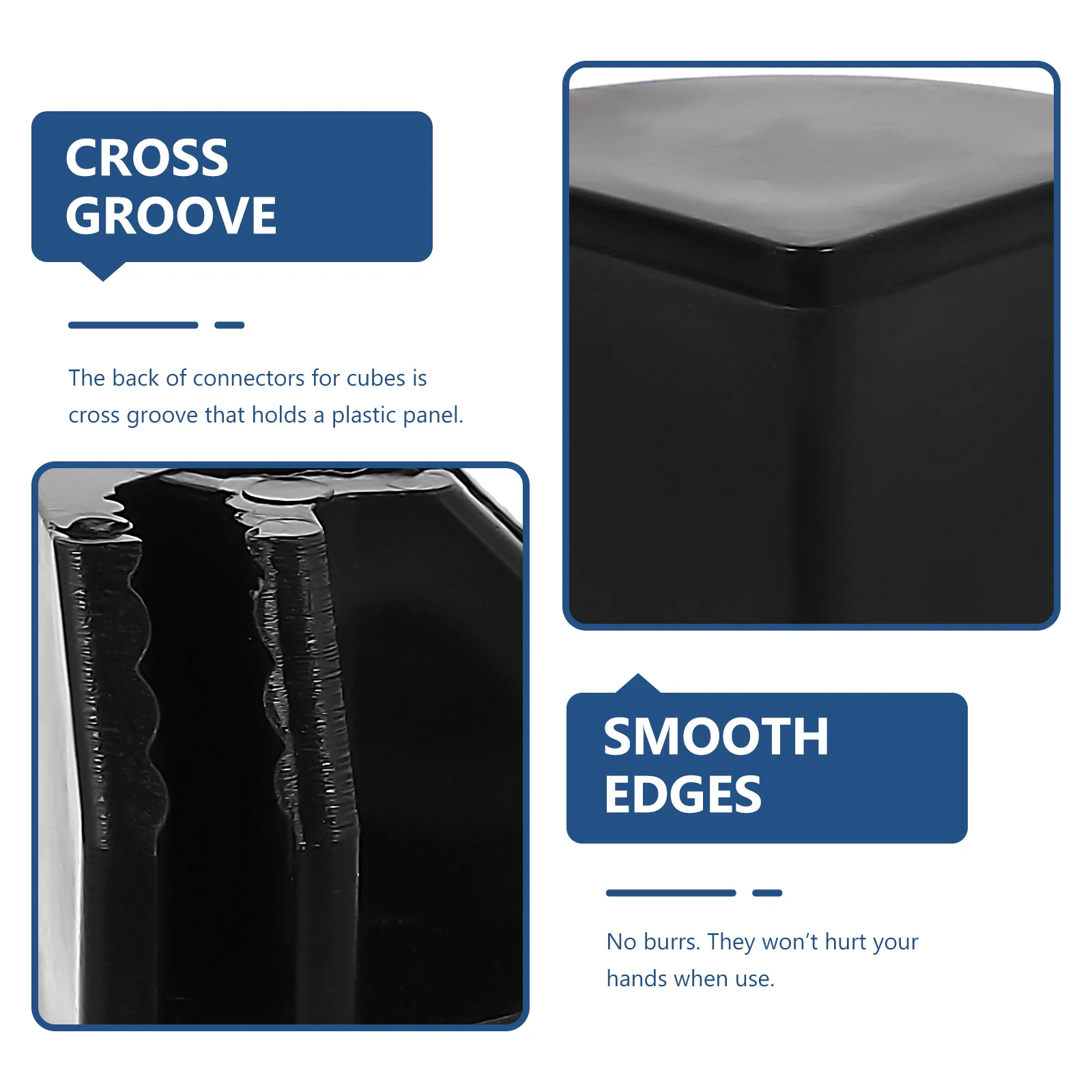 

20Pcs Interlocking Cube Connectors ABS Plastic Fixed Buckle for Modular Wire Cube Storage Shelves Organizer