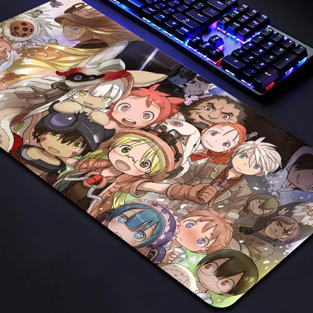 Made in Abyss Riko Nanachi Reg Faputa XXL Mouse Pad Large Computer Laptop Non-slip Keyboard Desk Mats Mousepad