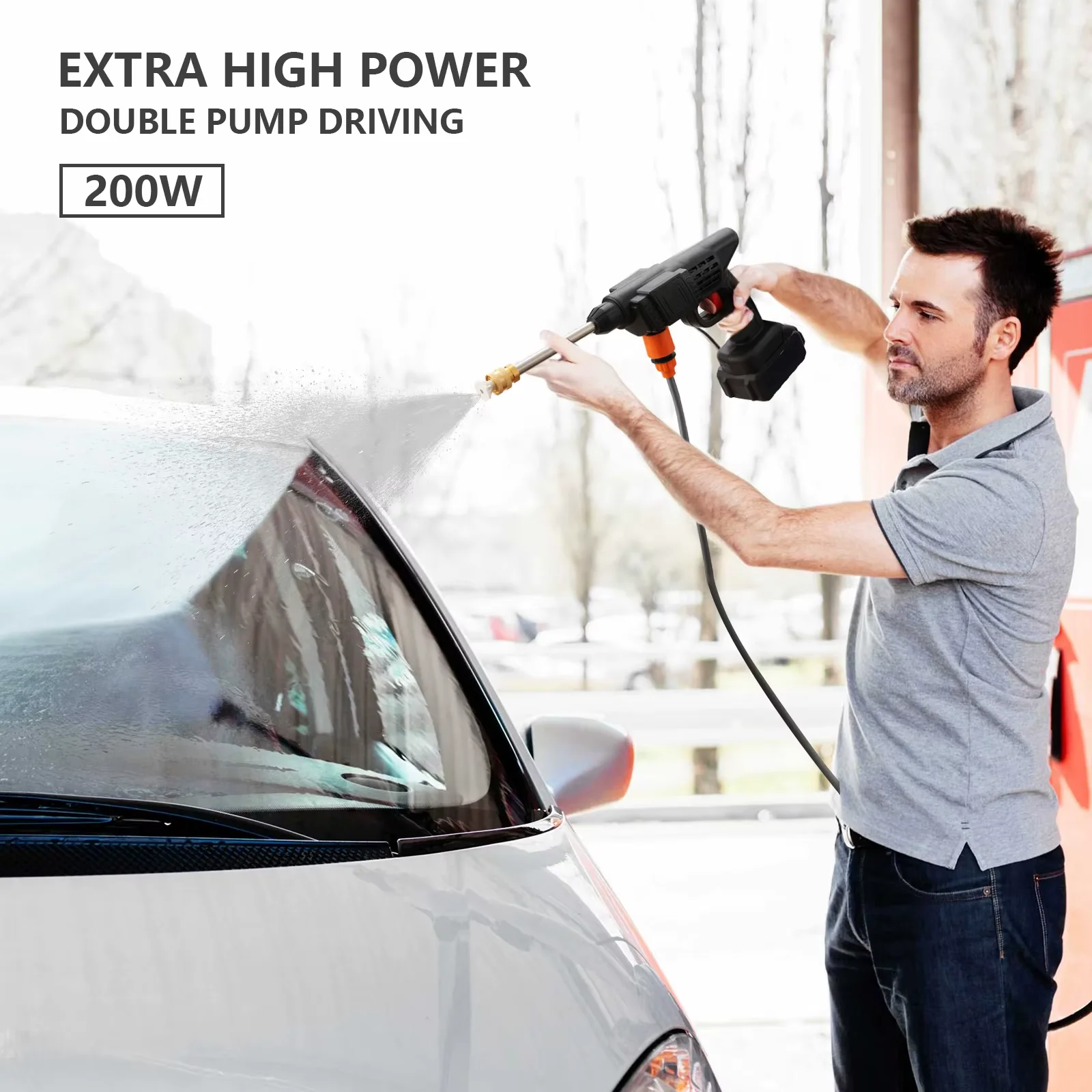Pistola Pulverizadora Inalámbrica 50bar para Lavado de Coches - Compatible con Batería Makita 24V 🚗💦