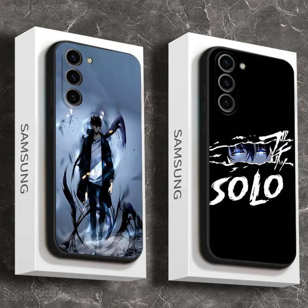

Anime Solo L-Leveling Phone Case For Samsung Galaxy A 91,80,73,72,71,53,52,51,22,5G Shockproof Soft Black Cover
