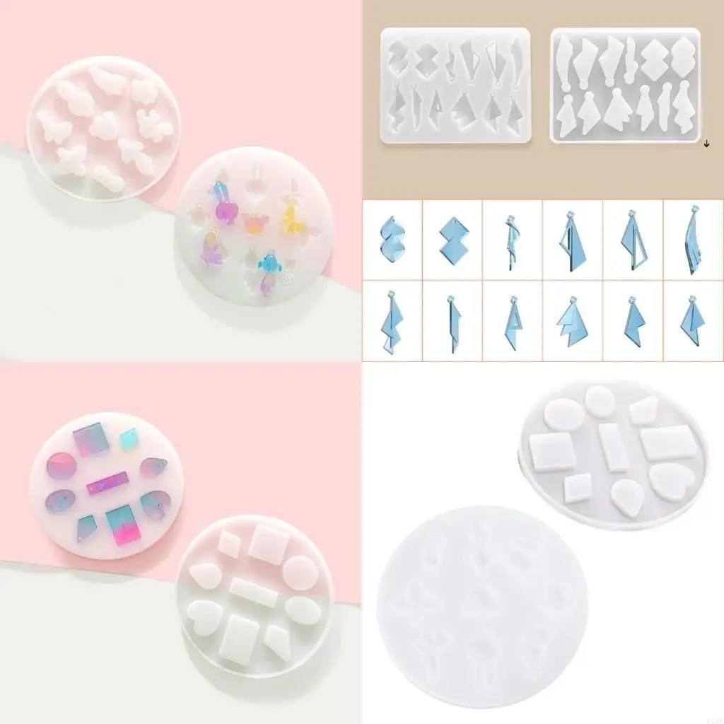   Earring Pendant Silicone Mold DIY Crystal Epoxy Resin Mould Jewelry Making Tool