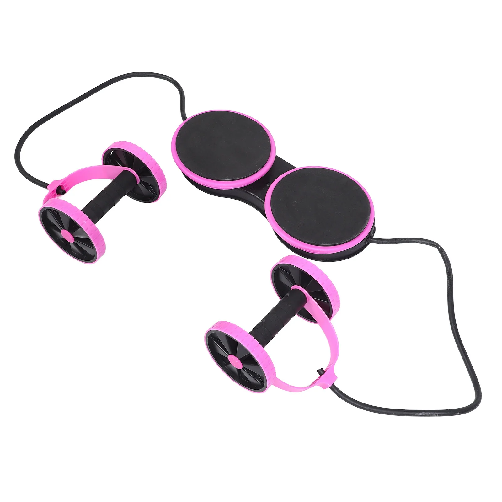 

Detachable Pulling Rope Ab Roller Wheel Abdominal Trainer Wheel Pink Resistance Pull Rope Tool Multi-Functional Fitness for Arm