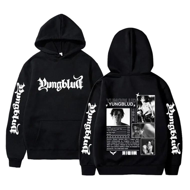 

Yungblud IDOLS Tour 2025 Graphic Hoodie Men Women Fashion Hip Hop Gothic Hooded Sweatshirt Men's Casual Oversized Fleece Hoodies
