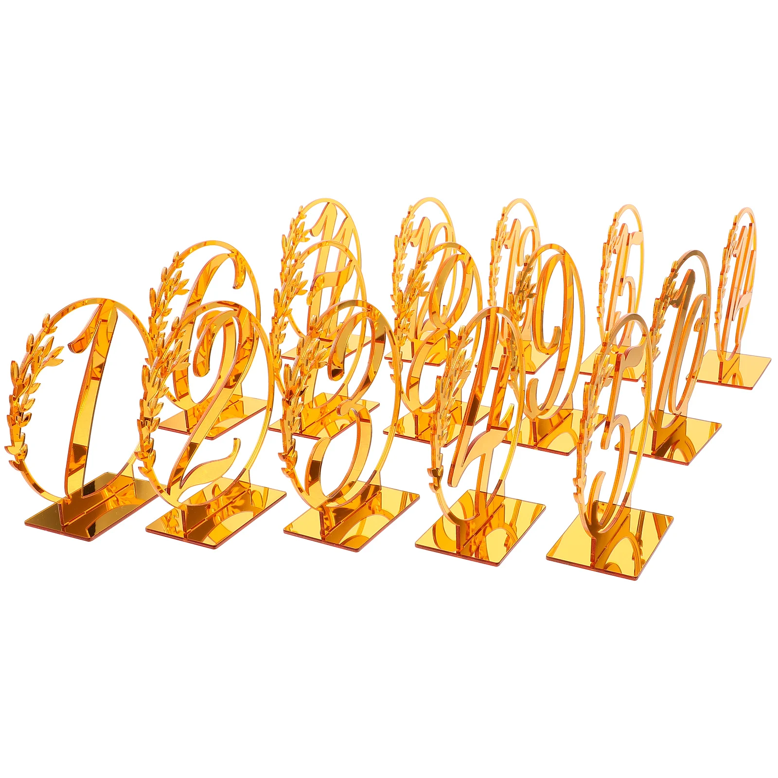 

15 Pcs Table Card Wedding Number Plate Dining Room Decor Decorations Plastic Our Numbers