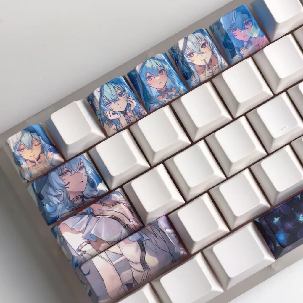 The Shorekeeper Keycaps 12Keys Cherry Profile PBT Dye Sublimation Personalized Game Keycap Wuthering Waves Theme Keyboard KeyCap