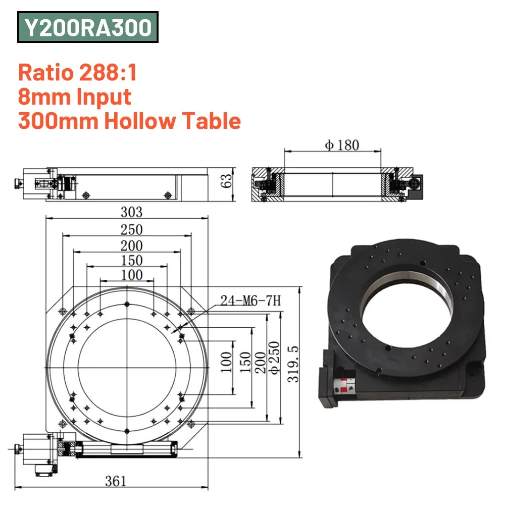 Motorized Turning Table Heavy Load CNC Hollow Rotary Table Electric Rotary Platform Indexing Plate Replace DD Motor Cam Splitter