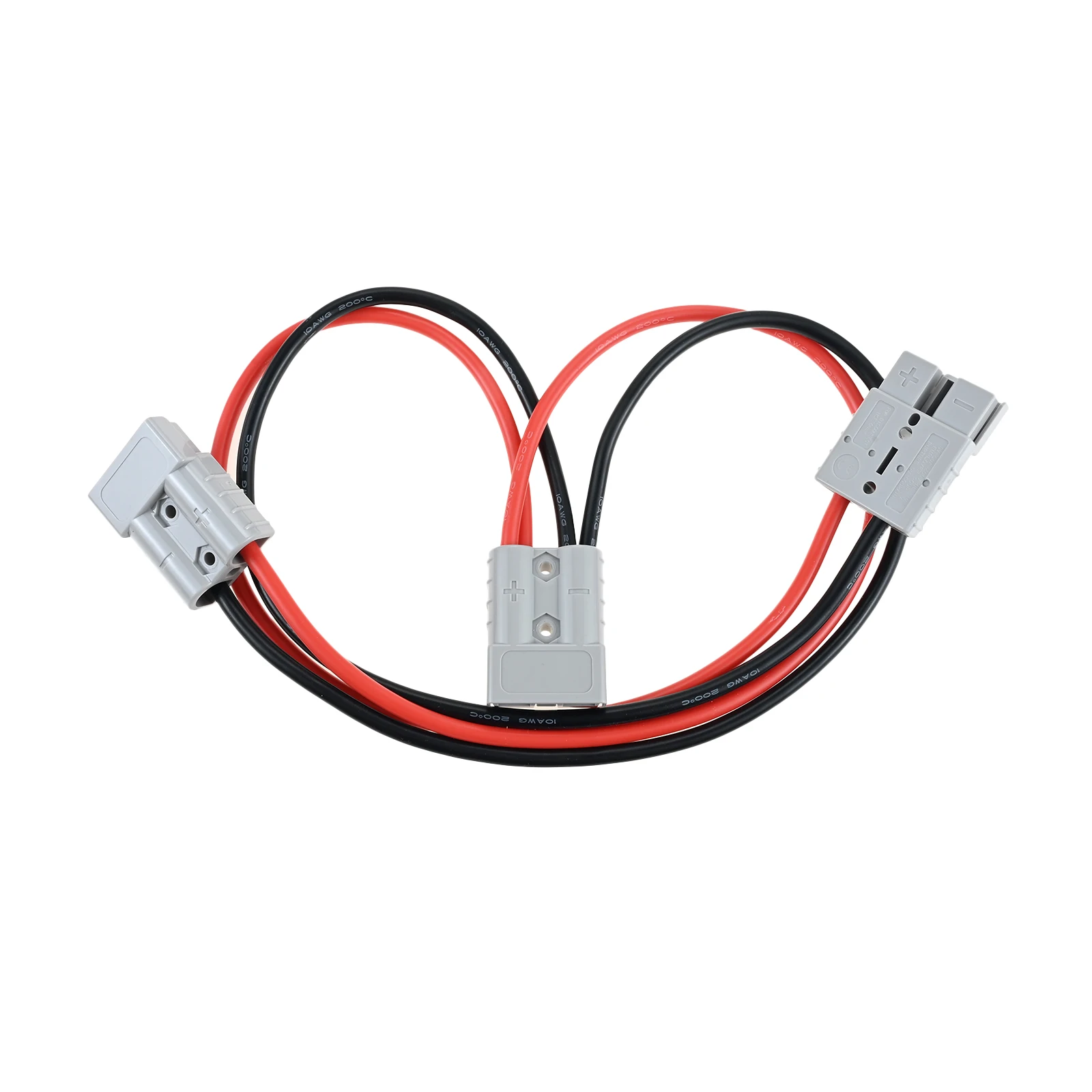 

Разъем Anderson от 1 до 2, быстроразъемные соединительные кабели, вилка для зарядки электрического вилочного погрузчика 10AWG 50 см для прицепа, вилочного погрузчика