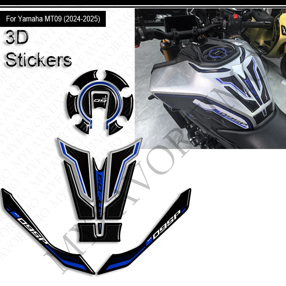 

Motorcycle For Yamaha MT-09 MT09 MT 09 SP Tank Pad Gas Fuel Oil Kit Fairing Front Fender Protector Stickers Decals 2024 2025