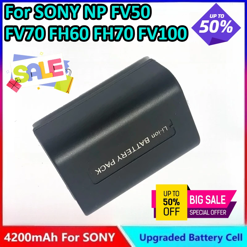 

New NP-FV100 NP-FV70 NP-FV50 Camera Battery and Charger for SONY NP FV50 FV70 FH60 FH70 FV100 FV30 FH100 CX700 CX760 SX83