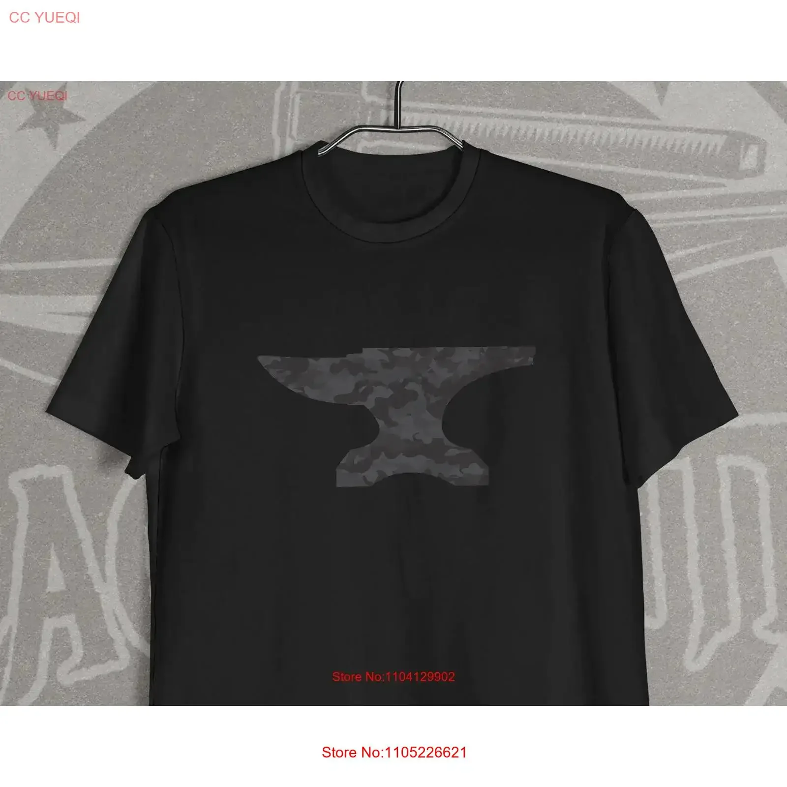 Blacksmithing T Shirt for Blacksmith Metalworker Farrier Camo Anvil vintage Washed fashion Unisex Top For Everyday Wear Casual