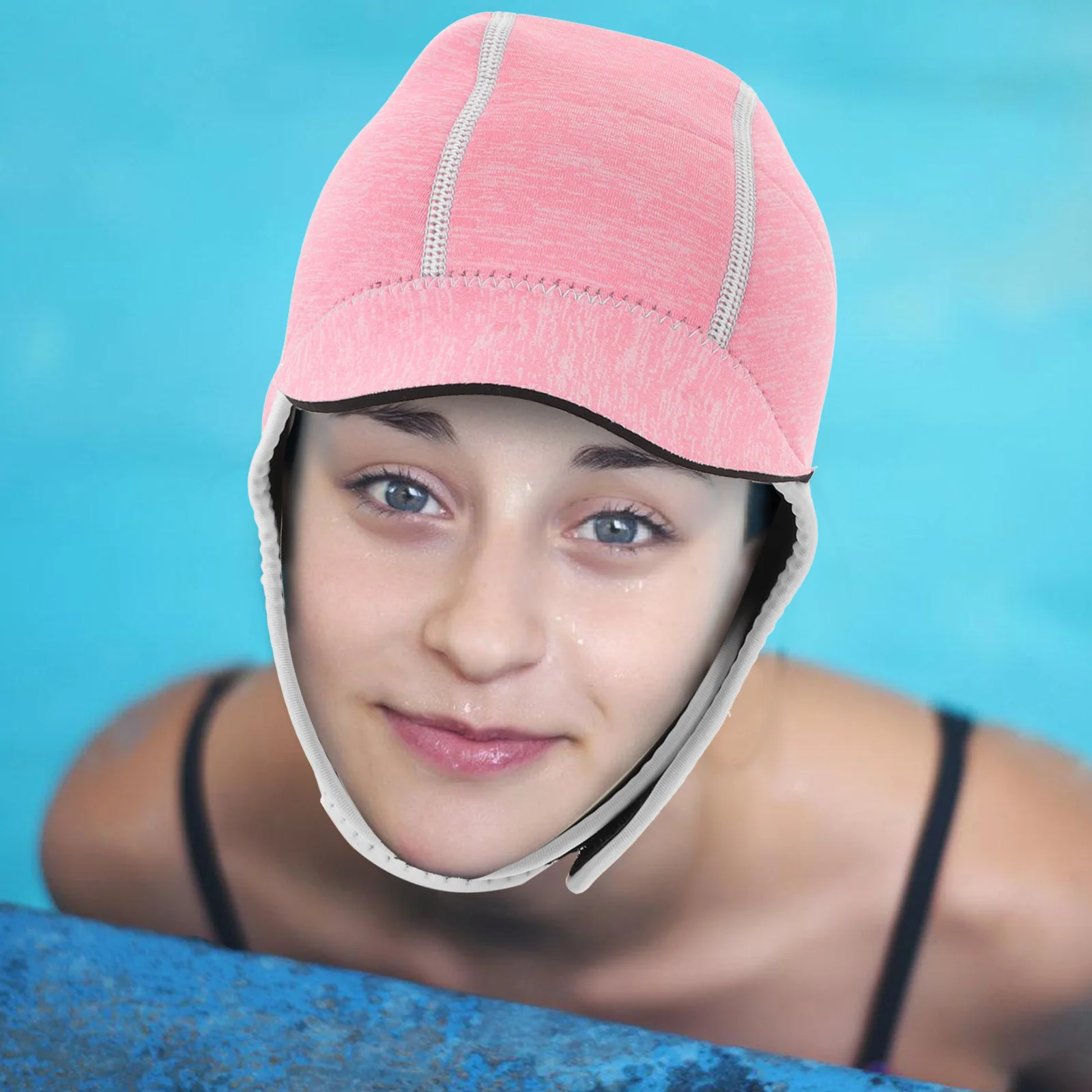 الغوص الحراري هود 2 مللي متر الغوص قبعة السباحة الرجال النساء الدافئة بذلة هود تحت الماء الغوص تصفح بركة مقنعين قبعة #4