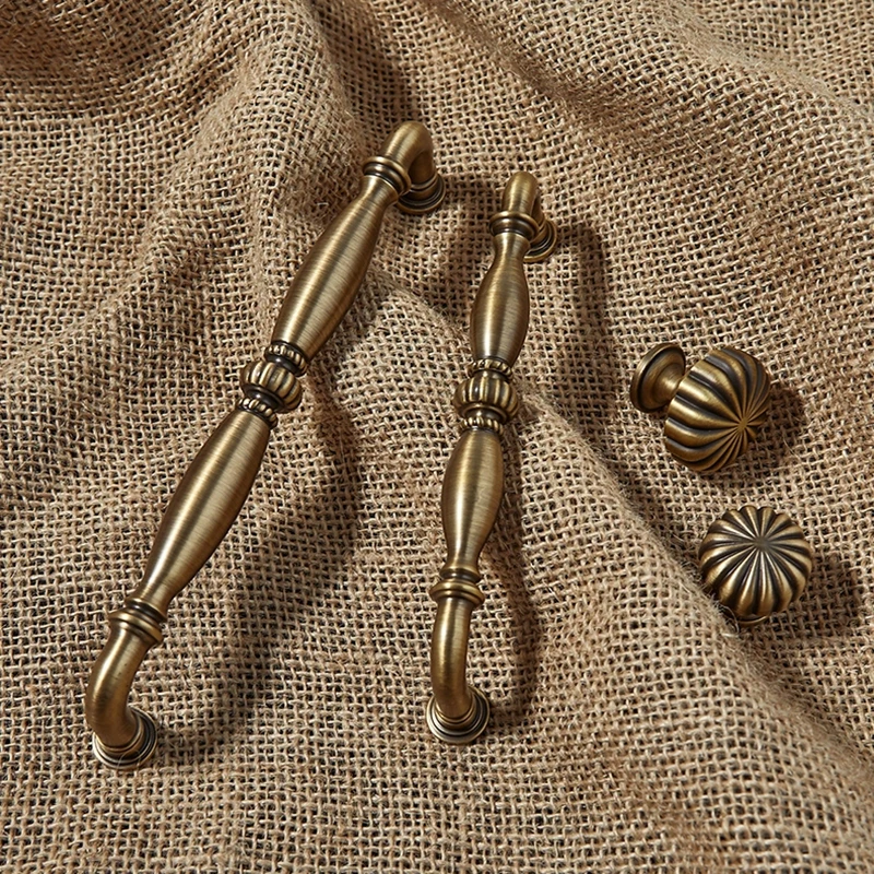 

ANXIANG Антикварные бронзовые ручки, дверные ручки для ящиков шкафа во французском стиле ретро, ручки в европейском стиле