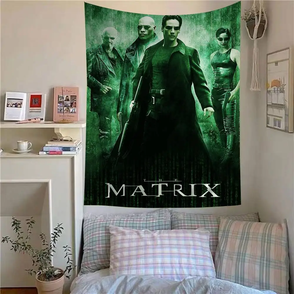 Science fiction action movie The M-Matrix DIY Wall Tapestry Hanging Tarot Hippie Wall Rugs Dorm INS Home Decor