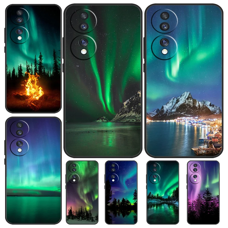 Northern Lights Case For Honor X9b X9a X8a X7a X6a X6 X7 X8 X9 8X 9X Honor Magic 5 Pro 50 70 90 Lite Cover