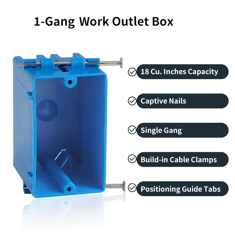 Caja eléctrica de una sola unidad A92P, caja de salida de trabajo antigua de PVC para aplicaciones de trabajo comerciales residenciales, paquete de 10