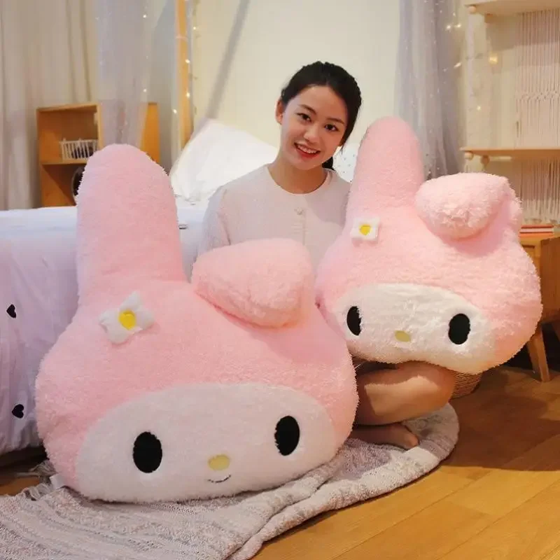 Sanrio My Melody Kuromi Plush Dolls Animal Cartoon Stuffed Toys Cute Soft Plush Pillow Oversized Cushion Children Birthday Gifts