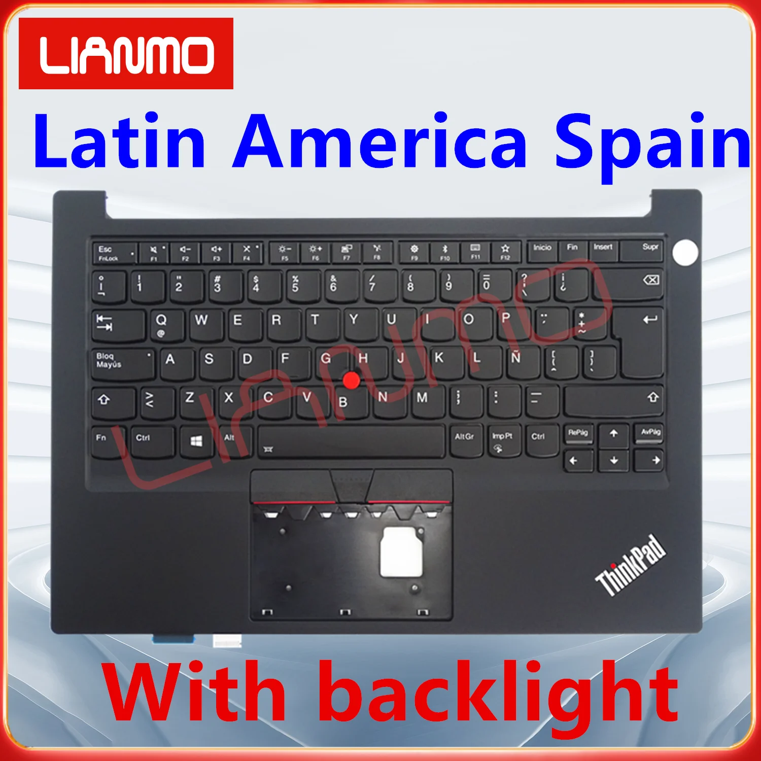 Keyboard notebook bahasa Latin cocok untuk Lenovo ThinkPad E14 Gen1 E14 Gen2 Gen3 Gen4 keyboard c-shell dengan lampu latar